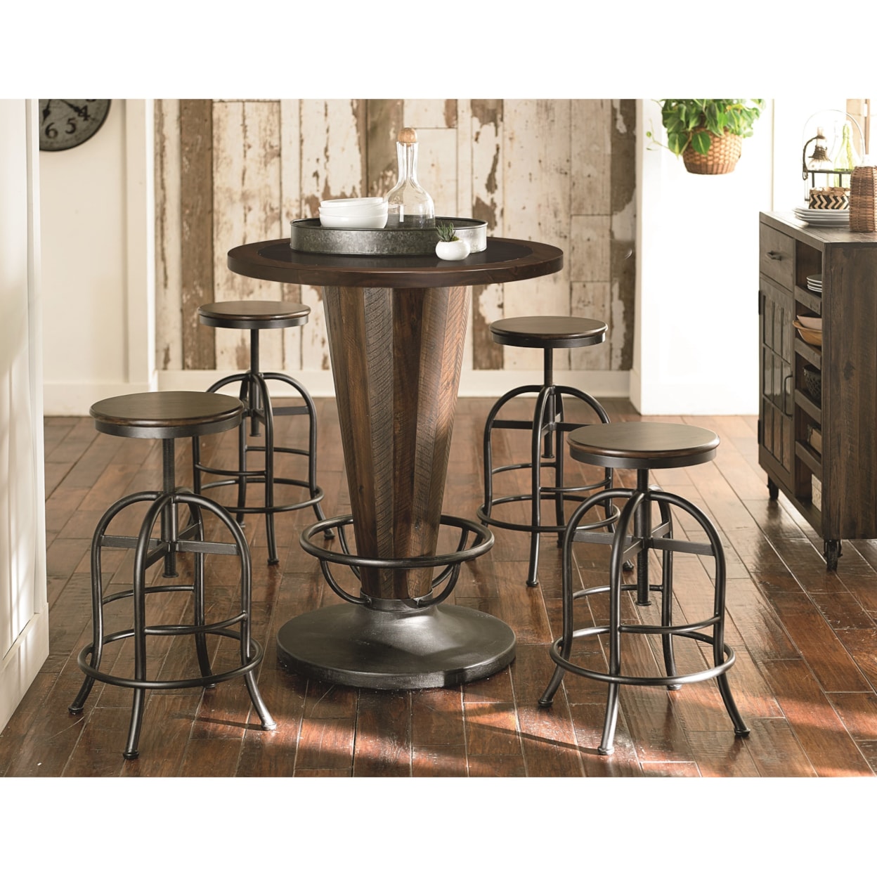 Hammary Hidden Treasures 090 878 Industrial Adjustable Height Pub Stool hammary-hidden-treasures-090-878-industrial-adjustable-height-pub-stool